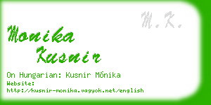 monika kusnir business card